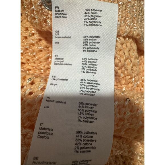 Maje Marquette sequin embellished knit silver accent button front cardigan sweat - Picture 5 of 11